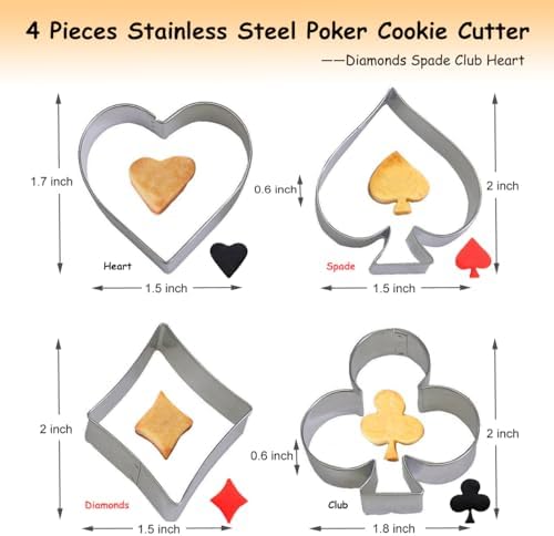 Stainless Steel Poker Cookie Cutters