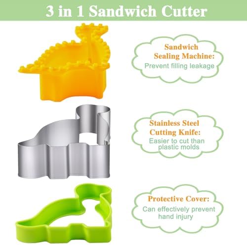 48 Pcs Sandwich Cutter for Kids - Food Grade Stainless Steel PP