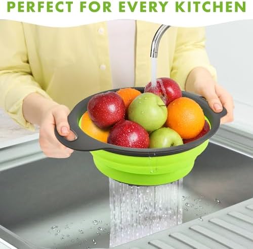 Space-Saving Collapsible Strainer Colander Set
