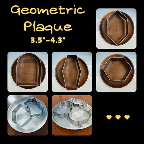 Large Plaque Cookie Cutter Set 10 Piece 4 Inch Dishwasher Safe