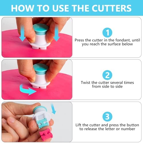 Professional Cake Alphabet Letter Cutters for Easy Edible Decorations