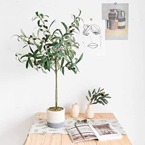 Rutavm Realistic Olive Tree Artificial Plant Potted