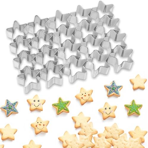 AIERSA Star Cookie Cutter 20 Cavities Mini Metal for Baking Happiness