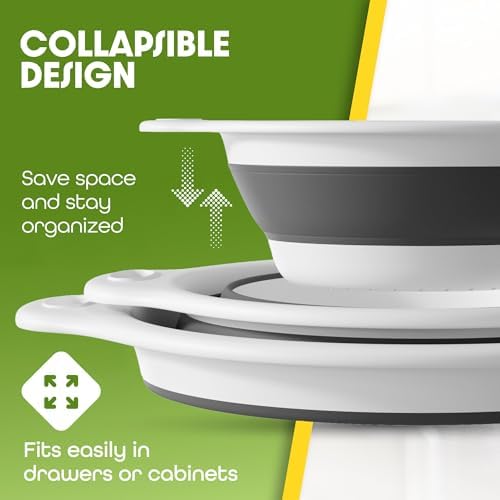Gevoli Collapsible Colanders Set for Kitchen Use