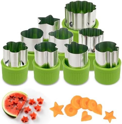YomiFamily Fruit Vegetable Cutter Stamp Set 9 Pieces