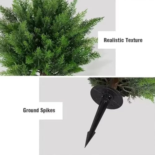 Vivid Realistic Faux Cedar Planter Filler Outdoor Use