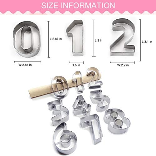 HoaBoly Number Cookie Cutter Set