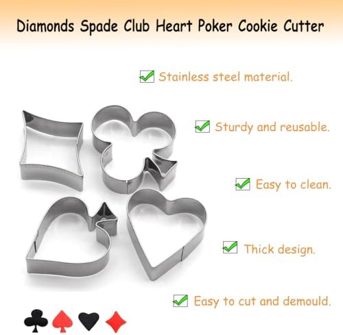 Stainless Steel Poker Cookie Cutters