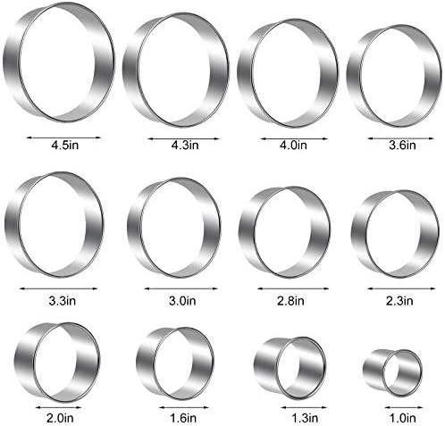 Round Stainless Steel Cookie Cutters Set