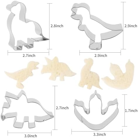 Dinosaur Shape Cookie Cutter Set for Kids