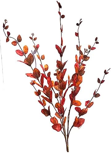 Artificial Fall Rustic Leaves Bush 32 Inch X9 Set of 2