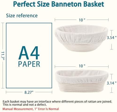 AliggbentSourdough Baking Kit with Banneton Proofing Baskets