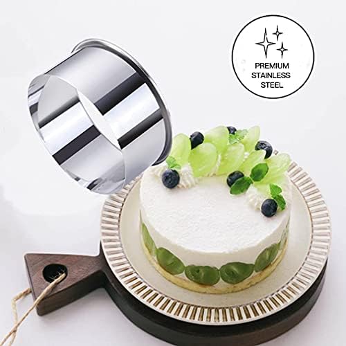 5-Piece Sturdy Stainless Steel Round Cookie Cutters Set
