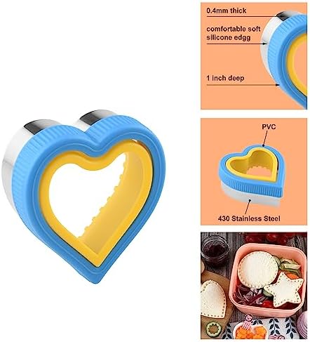 Fast Easy mess-free Heart Uncrustable Sandwich Maker for Kids Adults
