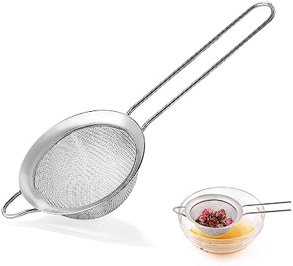 Small Strainer with Handle Stainless Steel Mesh Kitchen Essential