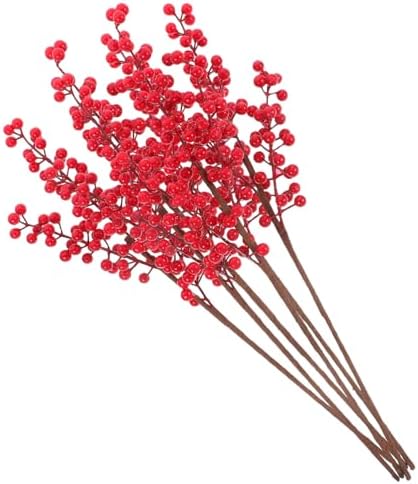 6pcs Xmas Artificial Berry Stem