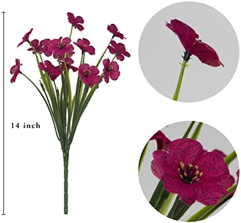 Realistic Artificial Outdoor Flowers Rose Red