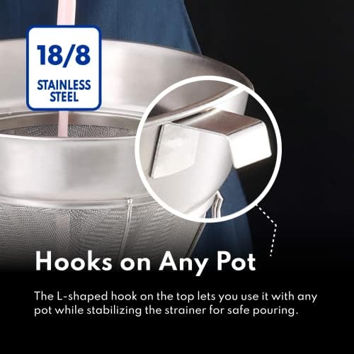 New Star Stainless Steel Bouillon Strainer 8-Inch