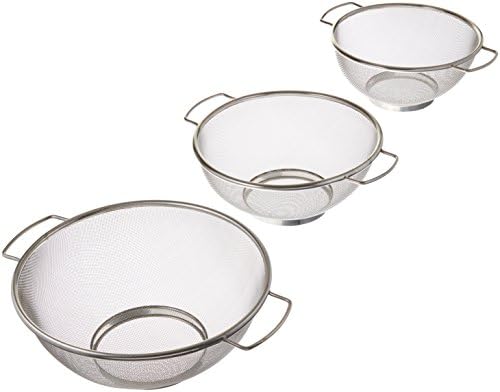 ExcelSteel Fine Mesh Colander Set 3 Piece Dishwasher Safe