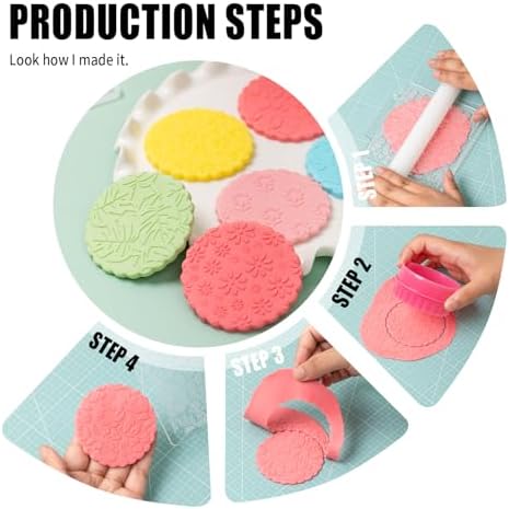 Gxminia Retro Floral embossing Set for Cookies Baking Accessories