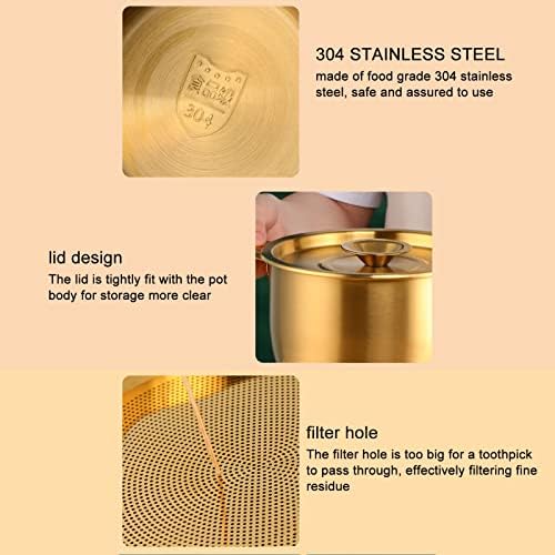 GLOGLOW Non-Stick Oil Strainer with Lid - Rustproof Kitchen Essential