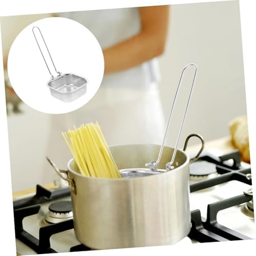 Stainless Steel Noodle Spoon Colander with Built-in Hook