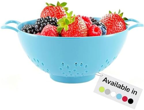 Meadow Lane 6-inch Colander BPA-Free Dishwasher Safe Light Blue