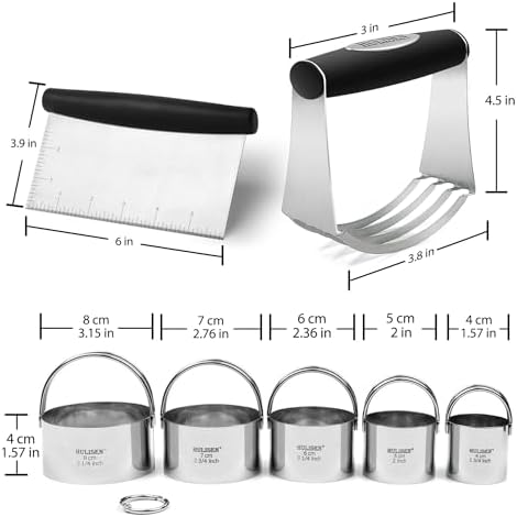 HULISEN Stainless Steel Pastry Set with Ergonomic Design