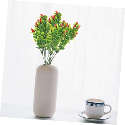 Lifelike Dining Table Photo Simulation Eucalyptus Centerpiece