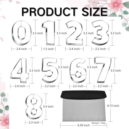 Elegant Numbered Cookie Cutters Set for Perfectly Round Baked Goodies