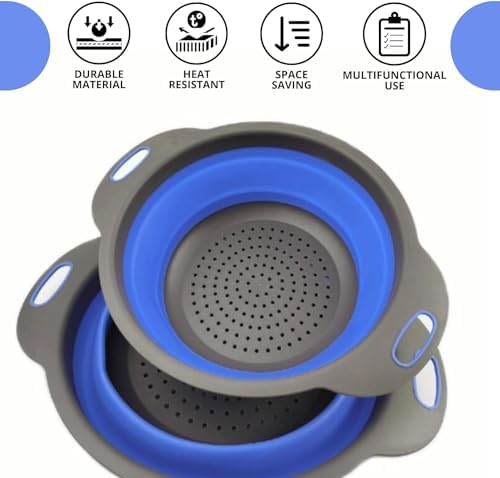 Killers Blue Collapsible Kitchen Colander