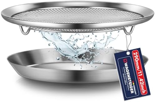 Stainless Steel Mesh Strainer Set with Drip Pan