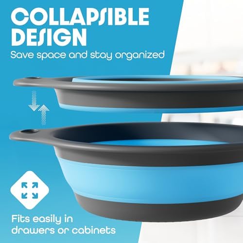 Strong Anti-B ACLaw Collapsible Strainer Set 5QT for Efficient Kitchen Use