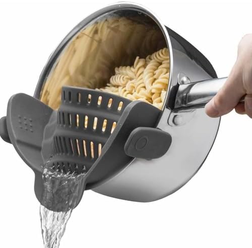 Kitchen Gizmo Snap N Strain - Silicone Pasta Strainer Clip-On