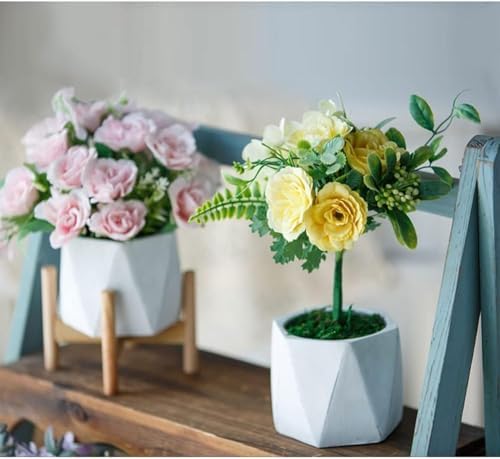 Realistic Artificial Flowers with Vase