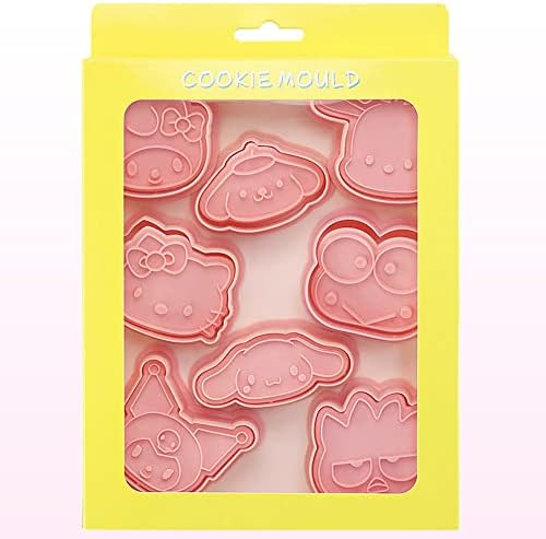 ROFOLO 8-Piece Mini Cartoon Cookie Cutters with 3D Raised Design
