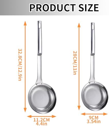 Fine Mesh Stainless Steel Colander with Handle for Kitchen