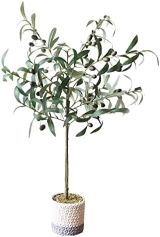 Rutavm Realistic Olive Tree Artificial Plant Potted