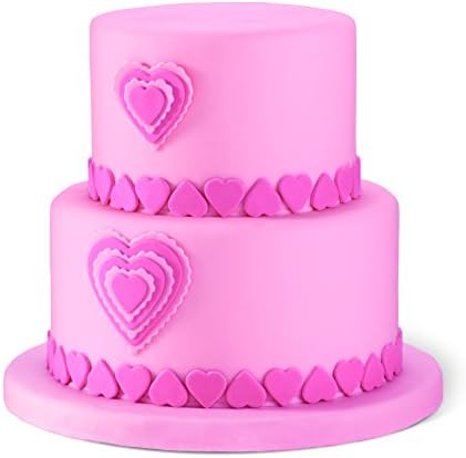 6-Piece Nesting fondant double-sided Heart Shaped Cutters Silver