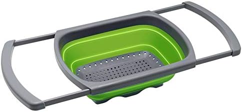 QiMH 6 Quart Collapsible Colander with Extendable Handles