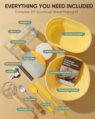 Sourdough Bread Baking Supplies 34 OZ Starter Kit