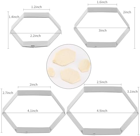 Stainless Steel Geometric Cookie Cutters for Adults Kids