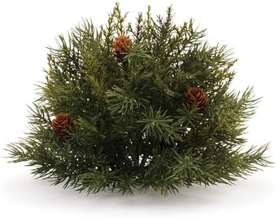 Melrose Artificial Pine Half Orb Bush Set of 2