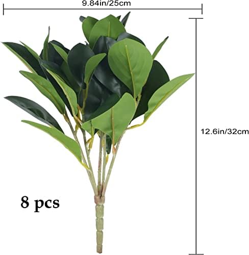 8Pcs 3D Printed Fake Eucalyptus Shrubs Faux Greenery for Home Office