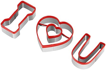 Valentines Cookie Cutter Set I Love You Design
