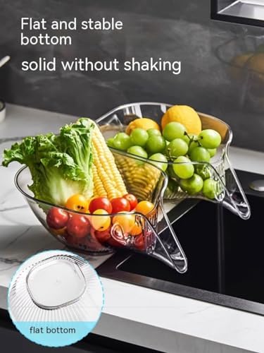 Dual-Purpose 2PCS Drain Basket Colander