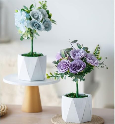 Realistic Artificial Flowers with Vase
