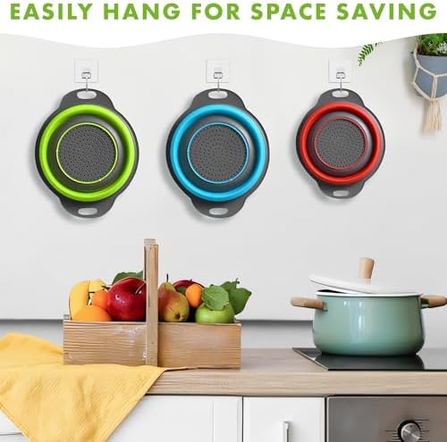 Space-Saving Collapsible Strainer Colander Set