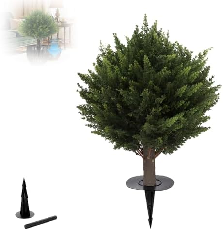 Vivid Realistic Faux Cedar Planter Filler Outdoor Use
