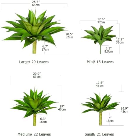 Large Fake Agave Plant for Home Decor